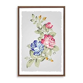 Framed Canvas Wall Art Simple Colorful Flowers Canvas Prints Home Artwork Decoration for Living Room,Bedroom - 16x24 inches
