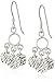 Sterling Silver Diamond Cut Round Chandelier Wire Dangle Earrings