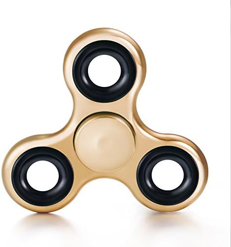 Spiralization Fidget Hand Toy Fidget Spinner with High Grade Bearing and Made With Top Notch Material By to Battle ADD ADHD Anxiety and Autism (Gold, Chrome)