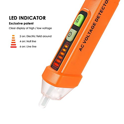 PEAKMETER Non Contact Voltage Tester Pen, Electrical Tools Electrical