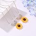 JOYID Sweet Sunflower Pearl Leaf Pendant Necklace Resin Daisy Flower Clavicular Chain Fashion Jewelry for Women