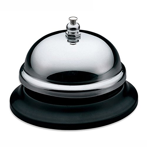 Restaurant Desk Kitchen Toy Call Bell Customer Service Bell for Classroom Hotel Service Steel Bell Call IOTdou Ringer Ring Reception Office Reception School Using (Sliver) - Thumbnail 2