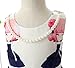 Kidscool Little Girls Cute Pink Hair Girls Print Pearl Necklace White Dress
