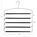 Pants Hangers 5 Layers Metal Slack Magic Hangers Non-Slip Foam Padded Swing Arm Space Saving Hanger Clothes Closet Storage Organizer for Pants Jeans Trousers Skirts Scarf Ties Towels（2 Pack）