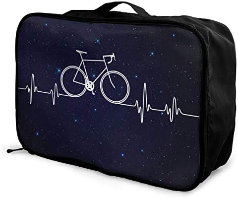 Heartbeat Bycicle Men's Women's Toiletry Bag Large Capacity Portable Luggage Bag