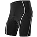 NOOYME (Mid-Year Deals) Men's Cycling Shorts Basic Padded Bicycle Riding Mens Bike Shorts (Large, Jet Black)