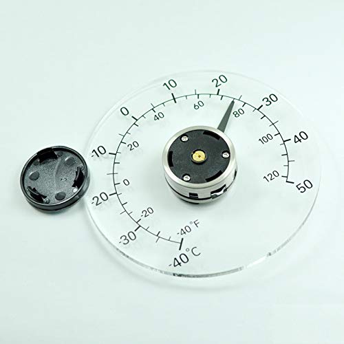 ILS - Outdoors Household Centigrade Analog Thermometer Transparent Temperature Monitoring Meter Temperature Detector Glass Sticking Paste Glass