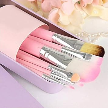 Hello Kitty Makeup Fever Mini Brush Set (Pink) -7 Pieces