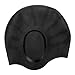 Orgrim Long Hair Swim Cap,Waterproof Silicone Swimming Cap for Adult Woman and Men,Keeps Hair Clean Ear Dry with Nose Clip and Ear Plugs (Black)