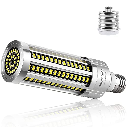 DragonLight 60W Super Bright LED Corn Light Bulb Fanless(500 Watt Equivalent) - E27/E40 Large Base LED Lamp - 6000K Daylight 7,200 Lumens for Residential and Commercial Ceiling Lighting — image 1
