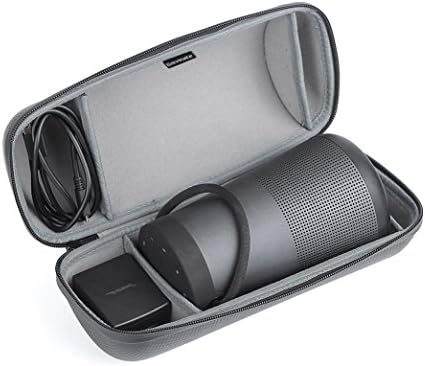 Waterproof Case Storage Bag for Bose Soundlink Revolve+ Bluetooth Speaker by Gisveate (Bright Black with Hand Strap and Shoulder Strap)