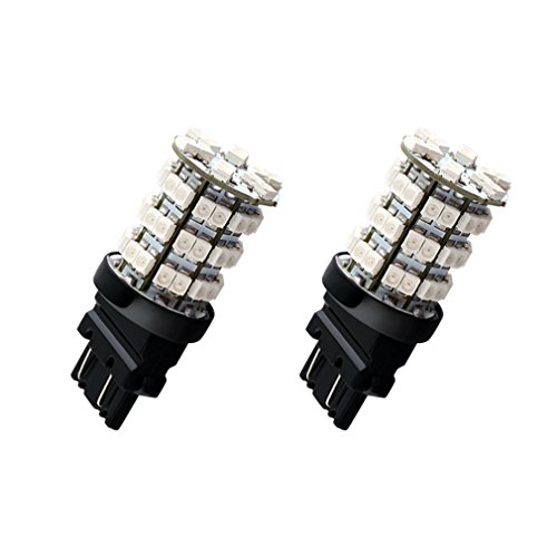 ToAUTO 2x 3156 3157 60 SMD 3528 led Lamps Auto p27/7w led car bulbs Turn Signal External Lights Amber Yellow