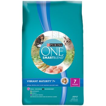 Purina ONE Vibrant Maturity 7 + Senior Cat Food, 7 lbs.