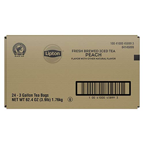 Lipton Peach Unsweetened Iced Tea Bags Black Made with Tea Leaves