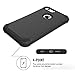 iPhone 6 Plus / 6S Plus Case, SAVYOU Shock-Absorbing Flexible Durable TPU Bumper Case Anti-Slip Front and Back Hard PC Defensive Protection Cover for Apple iPhone 6 Plus / 6S Plus Black