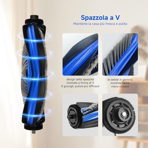 T50 Max Accessories for Ecovacs Deebot T50 Max Pro Omni/T50 Max Omni/T50 Max Pro Omni Gen2 (Not for Ecovacs T50 Pro),Replacement: 8 Cleaning Cloths, 6 Dust Bags,6 Side Brushes-Yivy 27