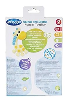 playgro squeak and soothe natural teether