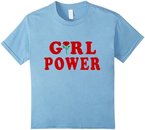 Kids GIRL POWER SHIRT 12 Baby Blue