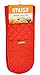 IMUSA Heat Resistant Double Oven Mitt Glove/Moppine, Great for Cooking & Baking & Handling Hot Pots and Pans, Red