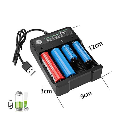 USB Smart Battery Charger 4-Bay 5V 2A for Rechargeable Batteries 3.7V Li-ion TR IMR 1865O 2665O 145O - //coolthings.us