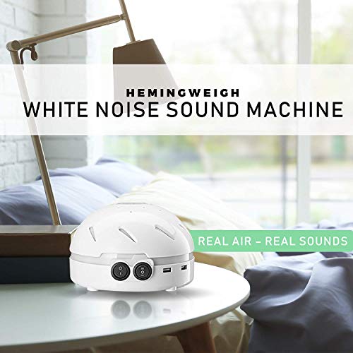 HemingWeigh White Noise Sound Machine - Quality Sounds Masks Disturbing Noise and Reducing Sound for Improved Sleep Relaxation and Enriched Concentration - Built in USB & LED Night Light. - Thumbnail 7