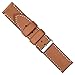 24mm Vintage Genuine Leather Silver Buckle Watch Strap Watch Band Tan
