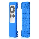 Fintie Protective Case for Apple TV 2 3 Remote Controller - Casebot [Honey Comb Series] Light Weight [Anti Slip] Shock Proof Silicone Sleeve Cover, Blue