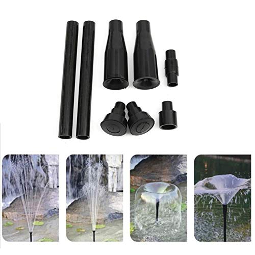 GEZICHTA Sprayer Head Set Durable Garden Solar Powered Sprinklers Fountain Pond Accessories Multifunction Water Pump Waterfalls Display Nozzle Assorted Black - Thumbnail 3