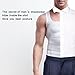 Mens Slimming Vest Weights Body Shaper Muscle Compression Undershirt Breathable Waist Trainer Shapewear Elastic Tank Top Slim Tummy Underwear Shirts for Men White Size M