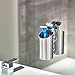 iDesign Forma Stainless Steel Suction Toothbrush and Razor Holder Cup for Bathroom Mirror, Shower, Vanity Organization, 2.25