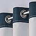 Exclusive Home Curtains Surfside Cabana Stripe Cotton Grommet Top Curtain Panel Pair, 54x84, Indigo, 2 Count