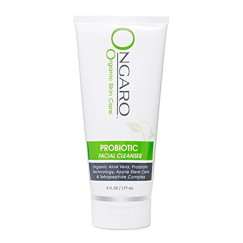 Ongaro Probiotic Facial Cleanser; Cleans Clogged Pores & Reduces Breakouts While Hydrating for Younger Looking Skin with Probiotic Technology, Organic Aloe Vera, Apple Stem Cells, and Peptides;6oz