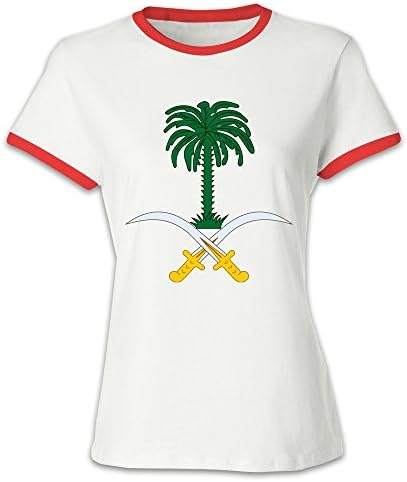 Coat Of Arms Of Saudi Arabia Woman Baseball T-shirt Red