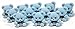 1 Mini Flocked Blue Baby Teddy Bears (48-Pack)