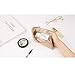 Minimalist Soft PU Leather Pencil Case Handy Travel Organizer Purse Pouch Makeup Bag Gold