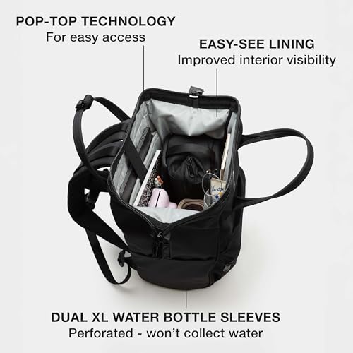 Portland Gear Cascade Standard Backpack, Weatherproof Construction, Perfect for Daily Use and Travel, Padded Laptop Sleeve and Adjustable Straps, 21L, Black