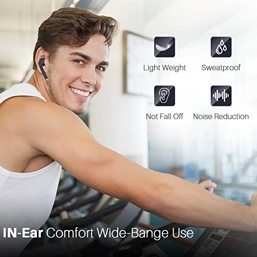 Bluetooth Headphones Wireless Earbuds Earphones in-Ear for Sport Bluetooth 5.0 Earphones Stereo Sound Noise Cancelling 2 Built-in Mic Earphones-Frosted Black610