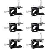 Universal Pole Holder Deck Mount Clamp - Compatible with Tiki Torch and Mounting Poles on Porch, Table, Deck or Fence(6 Pcs)