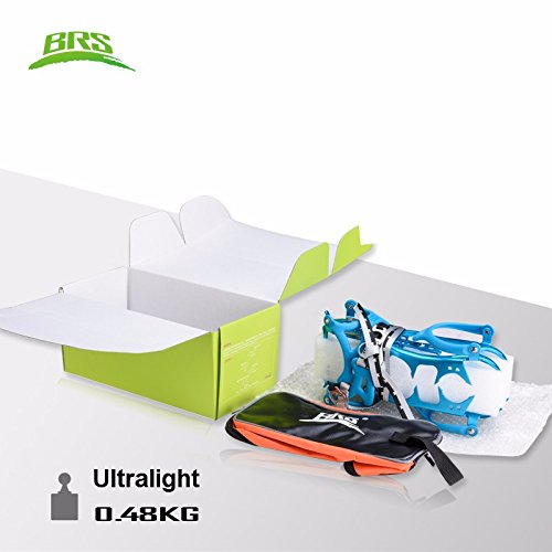 BRS Professional Outdoor Climbing Non - Slip Adjustable Aluminum Crampons (Blue) - Thumbnail 6