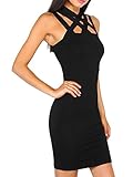 MakeMeChic Women's Sexy Cut Out Sleeveless Bodycon Cocktail Party Dress