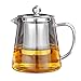 Glass Teapot Tea Kettle - OBOR Borosilicate Stovetop Safe Small Tea Maker with Removable Infuser for Blooming and Loose Leaf - 450ML/15oz