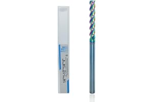 JIANXING 1/4" Extra Long Carbide Square End Mill for Aluminum, Copper Alloy, Plastic, 4" Overall Length End Mill Bits, 3 Flute HRC 55 Deg DLC Coating, CNC Router Bits (1 Pieces)