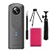 Ricoh Theta V 360-Degree Spherical 4K HD Digital Camera with/Original Selfie Stick + Tripod & Charger Advanced Kit