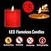 smtyle Red Candles Flickering with Remote for Room Decor Realistic Flameless Bright Light Control Timer Battery Operated 3x3 in Set of 5