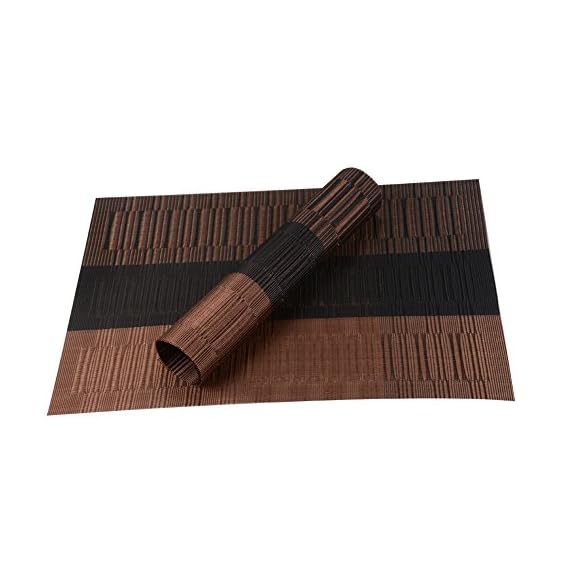 Top Finel Placemats,Plastic Table Mats Set of 8,Heat Resistant Washable