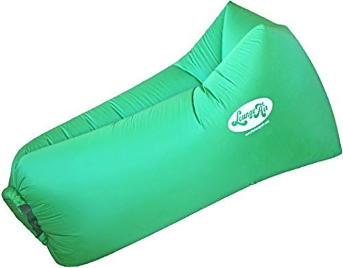 LoungeAir Inflatable Pool Float Lounger | Blow Up Air Mattress Bed and Chair Requires No Air Pump | Enjoy the Outdoors with This Air Lounge That is a Convenient Alternative to Portable Chairs - Green