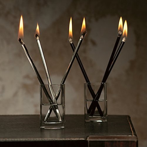 Blindkilde Denmark Danish Oil Candles Black Stix Candle Set With Lamp