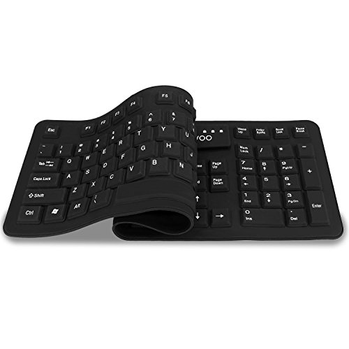 sungwoo Foldable Silicone Keyboard USB Wired Standard Keyboard