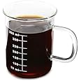 Novelty Laboratory Beaker Mug 14 Ounces (425 ml) - Made from Heat Resistant Borosilicate Glass - Accurate Measurement Marking