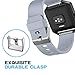 AIUNIT Compatible Silicone Bands Applicable Fitbit Blaze Accessories Wristbands Women Men Girls Boys,Gray Stripe Texture No Tracker